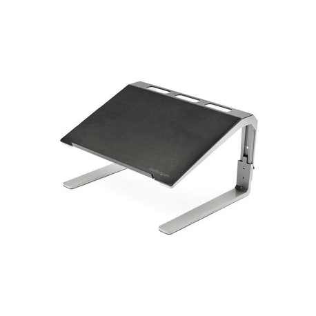 StarTech.com Adjustable Laptop Stand - Heavy Duty Steel & Aluminum - 3 Height Settings - Tilted - Ergonomic Laptop Riser for Desk (LTSTND) - Notebook stand - desktop - 17" - black, silver - 0