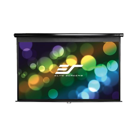 Elite Screens Manual Series M120UWH2 - Projection screen - ceiling mountable, wall mountable - 120" (305 cm) - 16:9 - MaxWhite - black - 2