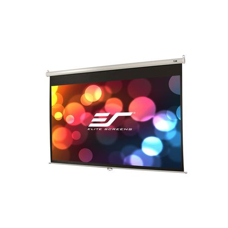 Elite Screens Manual Series M135XWH - Projection screen - ceiling mountable, wall mountable - 135" (343 cm) - 16:9 - MaxWhite - white - 1