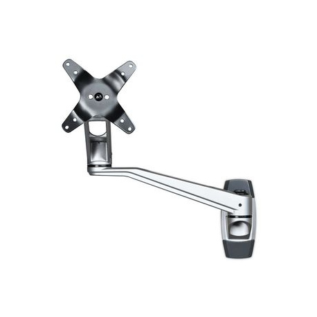 StarTech.com Wall Mount Monitor Arm, Articulating Ergonomic VESA Wall Mount Monitor Arm, 20" (52cm) Long , Single 34" Display up to 30.9lb / 14kg, Swivel / Tilt / Rotate, Adjustable Screen Mount - Cable Management clips (ARMWALLDSLP) - Bracket - for LCD display (adjustable arm) - aluminium - silver - screen size: 13"-30" - wall-mountable - 1