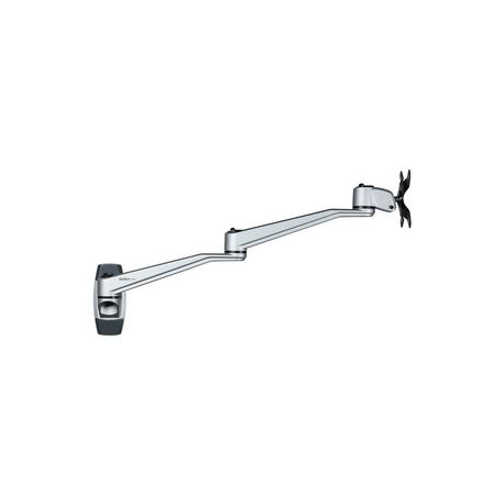 StarTech.com Wall Mount Monitor Arm, Articulating Ergonomic VESA Wall Mount Monitor Arm, 20" (52cm) Long , Single 34" Display up to 30.9lb / 14kg, Swivel / Tilt / Rotate, Adjustable Screen Mount - Cable Management clips (ARMWALLDSLP) - Bracket - for LCD display (adjustable arm) - aluminium - silver - screen size: 13"-30" - wall-mountable - 4