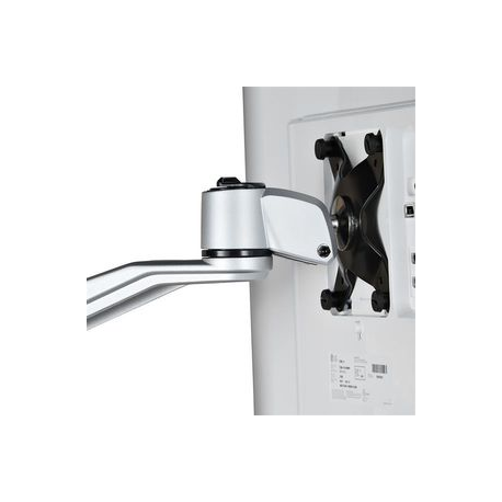 StarTech.com Wall Mount Monitor Arm, Articulating Ergonomic VESA Wall Mount Monitor Arm, 20" (52cm) Long , Single 34" Display up to 30.9lb / 14kg, Swivel / Tilt / Rotate, Adjustable Screen Mount - Cable Management clips (ARMWALLDSLP) - Bracket - for LCD display (adjustable arm) - aluminium - silver - screen size: 13"-30" - wall-mountable - 13
