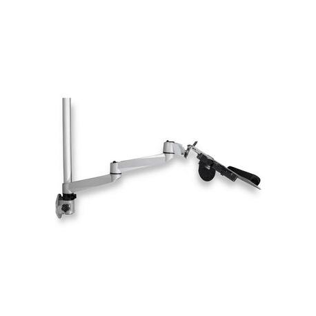 StarTech.com Wall Mount Workstation, Articulating Standing Desk w / Ergonomic Height Adjustable Monitor Arm & Padded Keyboard Tray, 34" VESA Display, Foldable Wall Mounted Sit Stand Desk - Foldable Standing Desk (WALLSTSI1) - Mounting kit (pole, mouse holder, wrist rest, spring arm, wall mount bracket, keyboard tray, monitor mount, wall mount bracket with lock plate, swivel arm with logo, 2 x swivel arms, mouse tray, mouse tray fixed plate, EVA mouse pad) - for LCD display / PC equipment - plastic, aluminium, steel - silver - screen size: 13"-30" - wall-mountable - TAA Compliant - 3