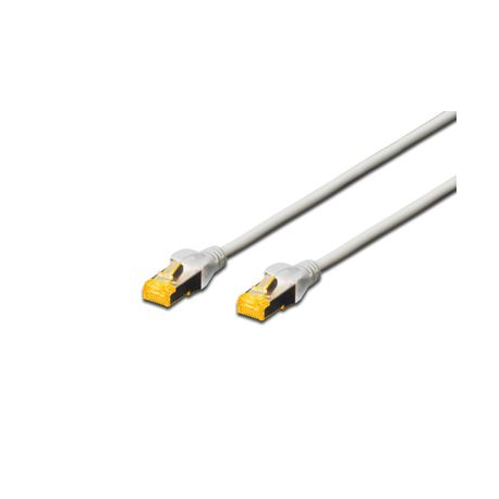 DIGITUS Professional - Patch cable - RJ-45 (M) to RJ-45 (M) - 25 cm - SFTP - CAT 6a - halogen-free - grey - 0