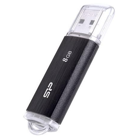 SILICON POWER Ultima U02 - USB flash drive - 8 GB - USB 2.0 - black - 1
