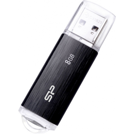 SILICON POWER Ultima U02 - USB flash drive - 8 GB - USB 2.0 - black - 3