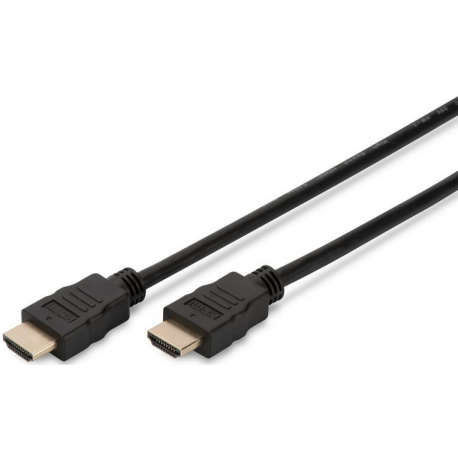 ASSMANN - HDMI cable with Ethernet - HDMI male to HDMI male - 2 m - triple shielded - black - 2