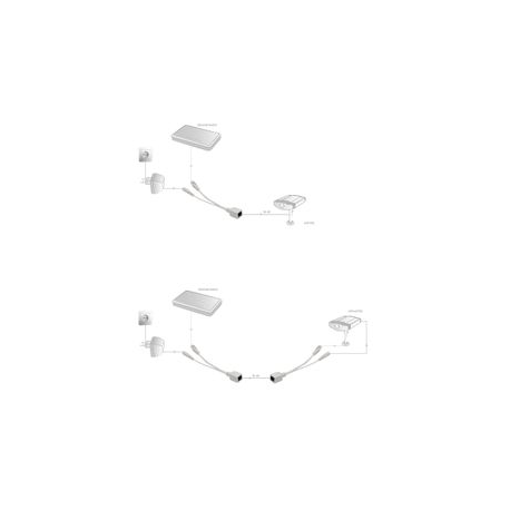 DIGITUS Passive PoE cable kit DN-95001 - Power over Ethernet (PoE) cable kit - DC jack 5.5 mm - CAT 5e - 2