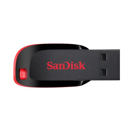 SanDisk Cruzer Blade - USB flash drive - 64 GB - USB 2.0 - black, red - 1