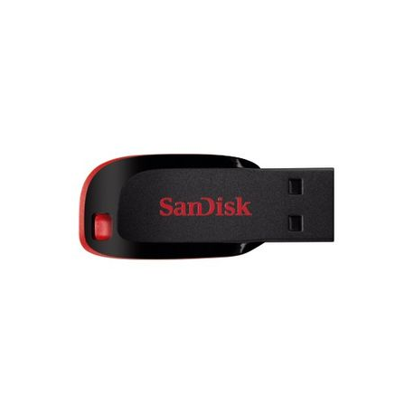 SanDisk Cruzer Blade - USB flash drive - 64 GB - USB 2.0 - black, red - 6