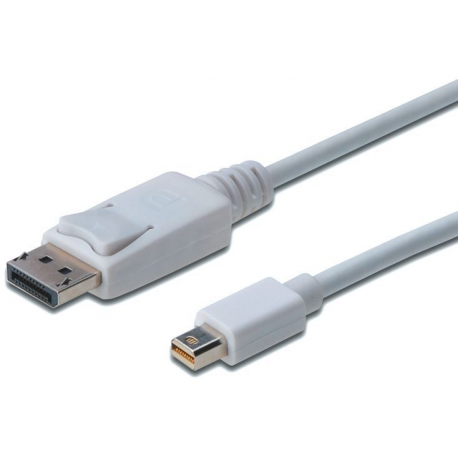 ASSMANN - DisplayPort cable - Mini DisplayPort (M) to DisplayPort (M) - 3 m - molded - white - for Apple iMac; Mac mini; Mac Pro; MacBook; MacBook Air; MacBook Pro - 3