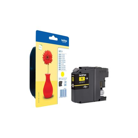Brother LC121Y - Yellow - original - ink cartridge - for Brother DCP-J100, J105, J132, J152, J552, J752, MFC-J245, J470, J650, J870 - 1