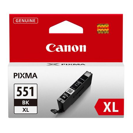 Canon CLI-551BK XL - High Yield - black - original - ink tank - for PIXMA iP8750, iX6850, MG5550, MG5650, MG5655, MG6450, MG6650, MG7150, MG7550, MX725, MX925 - 0