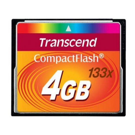 Transcend - Flash memory card - 4 GB - 133x - CompactFlash - 2