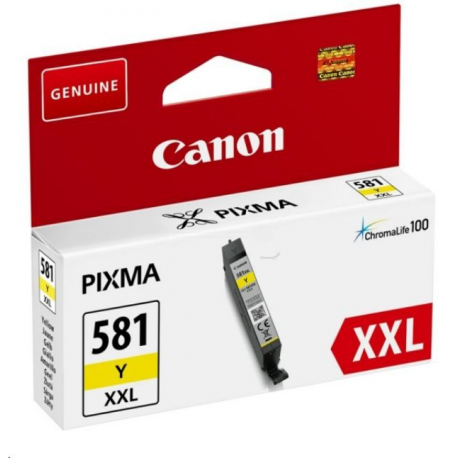 Canon CLI-581Y XXL - XXL size - yellow - original - ink tank - for PIXMA TS6251, TS6350, TS6351, TS705, TS8252, TS8350, TS8351, TS8352, TS9550, TS9551 - 2