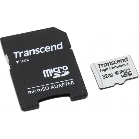 Transcend High Endurance - Flash memory card (microSDHC to SD adapter included) - 32 GB - UHS-I U1 / Class10 - SDHC - 1