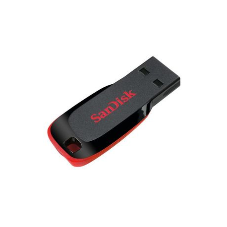SanDisk Cruzer Blade - USB flash drive - 128 GB - USB - black, red - 10