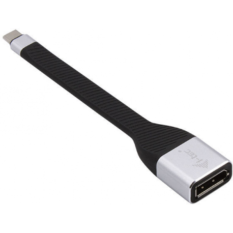 i-Tec USB-C Flat DP Adapter 4K / 60 Hz - Adapter cable - USB-C (M) to DisplayPort (M) - Thunderbolt 3 - 11.5 m - 4K support - black - 3