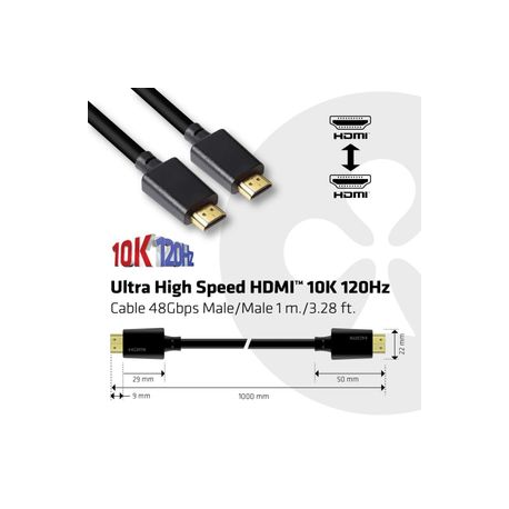 Club 3D CAC-1371 - HDMI cable - HDMI male to HDMI male - 1 m - 1