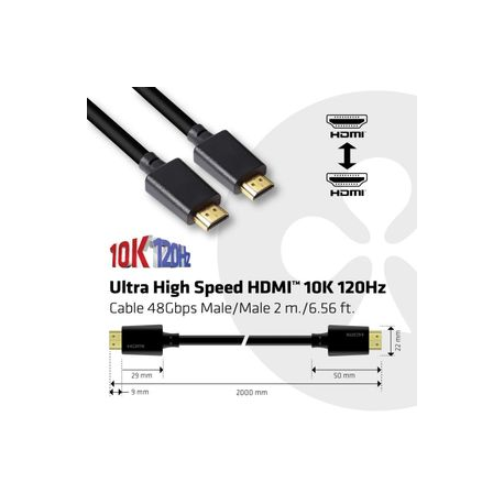Club 3D CAC-1372 - HDMI cable - HDMI male to HDMI male - 2 m - 1