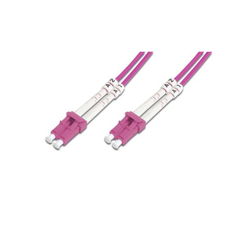 DIGITUS - Patch cable - LC multi-mode (M) to LC multi-mode (M) - 10 m - fibre optic - duplex - 50  /  125 micron - OM4 - halogen-free - 2