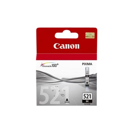 Canon CLI-521BK - 9 ml - photo black - original - ink tank - for PIXMA iP3600, iP4700, MP540, MP550, MP560, MP620, MP630, MP640, MP980, MP990, MX860, MX870 - 1