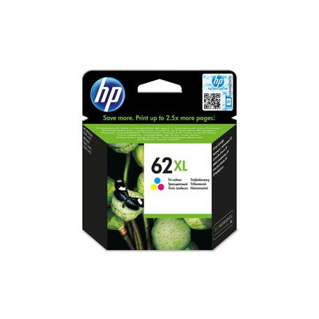 HP 62XL - High Yield - colour (cyan, magenta, yellow) - original - ink cartridge - for Envy 55XX, 56XX, 76XX; Officejet 200, 250, 252, 57XX, 8040 - 5