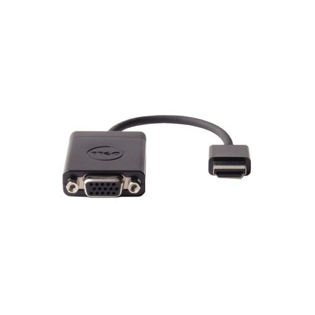 Dell - Adapter - HDMI male to HD-15 (VGA) female - black - for Chromebook 3110 2-in-1, 31XX; Latitude 54XX; OptiPlex 30XX, 70XX; Precision 32XX - 2