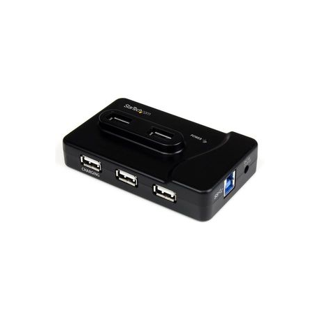 StarTech.com 7 Port USB Hub - 2 x USB 3A, 4 x USB 2A, 1 x Dedicated Charging Port - Multi Port Powered USB Hub with 20W Power Adapter (ST7320USBC) - Hub - 2 x SuperSpeed USB 3.0 + 4 x USB 2.0 - desktop - for P / N: MSDREADU3CA, SDMSDRWU3AC, USB312SAT3CB, USB315CB2M, USBLTM1MBK, USBLTM1MWH - 6