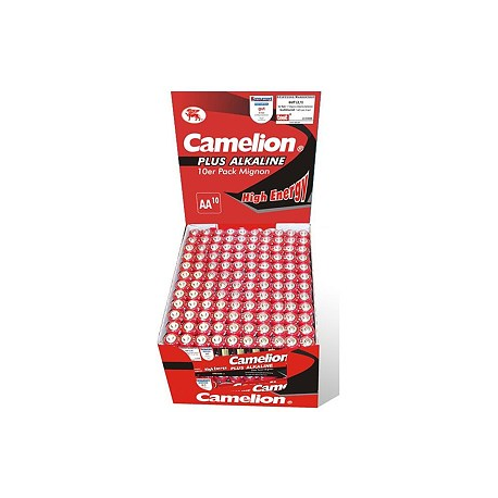 Camelion Plus Alkaline LR06-SP10, AA 24 x 10pcs Shrink Pack Display Box, 2600mAh - 2