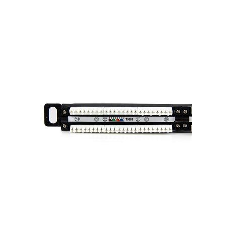 StarTech.com 24 Port 0.5U Cat5e Patch Panel - RJ45 Ethernet Rack Mount Cat 5e 110 Patch Panel - Rackmount Network Patch Panel (PANELHU24) - Patch panel - CAT 5e - 24 ports - for P / N: RACK-18U-20-WALL-OA, RACK-21U-20-WALL-OA, RACK-24U-20-WALL-OA, RK3236BKF, WALLMOUNT4 - 4