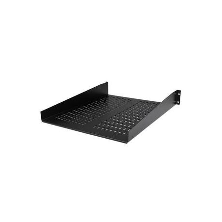 StarTech.com 1U Server Rack Shelf, 2U 22in Universal Fixed Vented Network Rack Shelf / Cantilever Tray for 19" AV / Data / Network Equipment Enclosure w / Cage Nuts & Screws, 50lbs Weight Cap. - 2U Network Rack Shelf (CABSHELF22V) - Rack shelf - black - 2U - 22" - for P / N: RK1233BKM, RK2433BKM, RK2537BKM, RK3236BKF, RK4236BKB, RK4242BK24, RK4242BK30 - 1