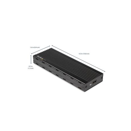 StarTech.com USB-C (10Gbps) to M.2 NVMe SSD Enclosure - Portable M.2 PCIe Aluminum Case - 1GB / s Read & Write - Mac & PC - Storage enclosure - M.2 - M.2 Card - USB 3.1 (Gen 2) - black - 7