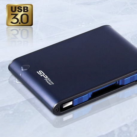 SILICON POWER Armor A80 - Hard drive - 2 TB - external (portable) - 2.5" - USB 3.0 - blue - 2