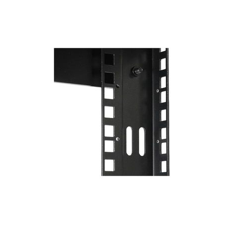 StarTech.com 8U 19" Wall Mount Network Rack, Adjustable Depth 12-20" 2 Post Open Frame Server Room Rack for AV / Data /  IT Communication / Computer Equipment / Switch with Cage Nuts & Screws - 8U Adjustable Rack (RK812WALLOA) - Rack - wall mountable - black - 8U - 20" - 2