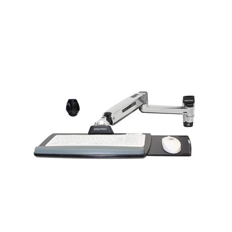 Ergotron LX - Mounting kit (mouse holder, wrist rest, keyboard tray, sit-stand arm, slide-out mouse tray, base, extension) - for keyboard  /  mouse - polished aluminium - wall-mountable - for P / N: 45-353-026 - 5