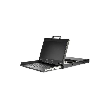 StarTech.com Rackmount KVM Console HD 1080p, Single Port VGA KVM with 17" LCD Monitor for Server Rack, Fully Featured 1U LCD KVM Drawer with Cables & Hardware, USB Support, 50,000 MTBF - 17in. LCD KVM Console (RKCONS17HD) - KVM console with KVM switch - 1 ports - USB - 17.3" - rack-mountable - 1920 x 1080 Full HD (1080p) @ 60 Hz - 300 cd / m² - 800:1 - VGA - black - 1U - 1