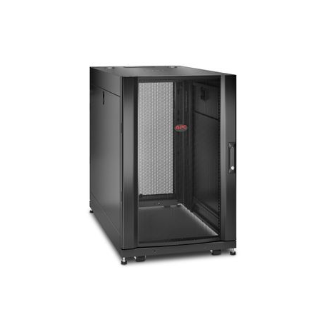 APC NetShelter SX - Rack cabinet - black - 18U - 19" - for P / N: SURT48RMXLBP - 1