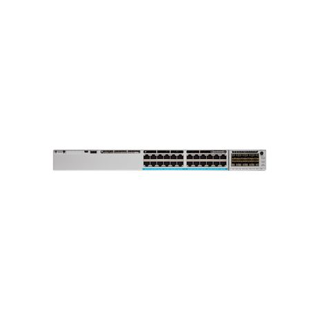 Cisco Catalyst 9300 - Network Essentials - switch - L3 - Managed - 24 x 10 / 100 / 1000 (PoE+) - rack-mountable - PoE+ (445 W) - 2