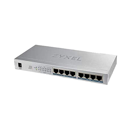 Zyxel GS1008HP - Switch - 8 x 10 / 100 / 1000 (PoE+) - desktop, wall-mountable - PoE+ (60 W) - 4