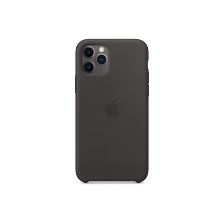 Apple - Back cover for mobile phone - silicone - black - for iPhone 11 Pro - 0
