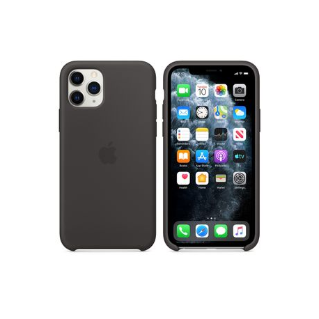 Apple - Back cover for mobile phone - silicone - black - for iPhone 11 Pro - 6