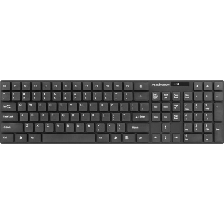 Natec Stingray - Keyboard and mouse set - wireless - 2.4 GHz - black - 2