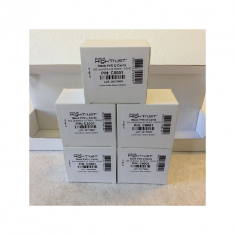 Evolis - Unplasticised polyvinyl chloride (PVC-U) - 30 mil - matte black - 86 x 54 mm 500 card(s) cards - for Evolis Quantum 2 Standard - 3