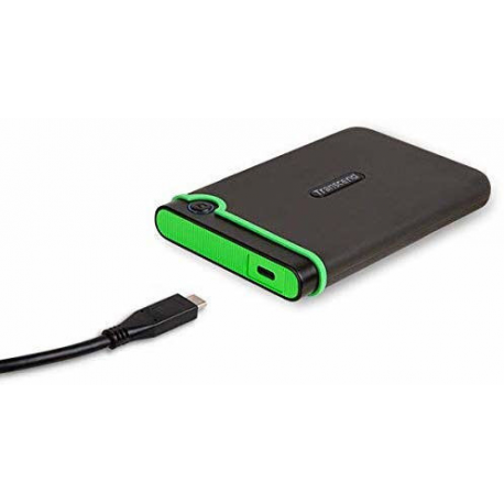 Transcend StoreJet 25M3C - Hard drive - 2 TB - external (portable) - 2.5" - USB 3.1 Gen 1 - iron grey - 2
