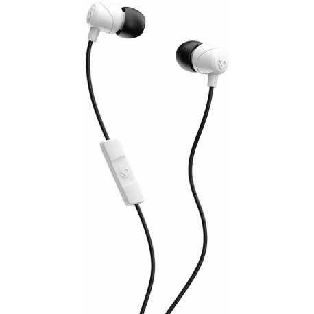 Skullcandy Jib - Earphones with mic - in-ear - wired - 3.5 mm jack - noise isolating - white / black / white - 3