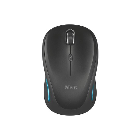 Trust Yvi FX - Mouse - right and left-handed - optical - 4 buttons - wireless - 2.4 GHz - USB wireless receiver - black - 2