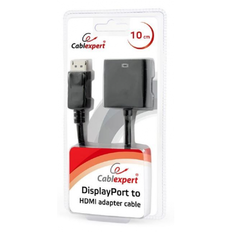 Cablexpert - Adapter - DisplayPort male to HDMI female - 10 cm - black - 1080p support - 1