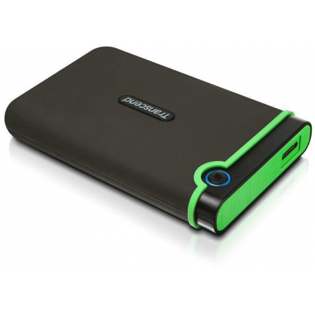 Transcend StoreJet 25M3 - Hard drive - 1 TB - external (portable) - 2.5" - USB 3.1 Gen 1 - 256-bit AES - iron grey - 3