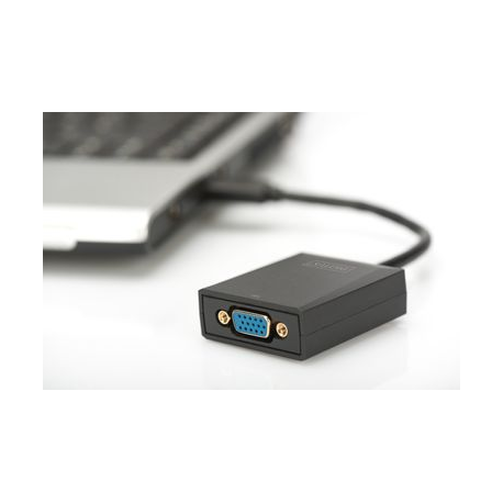 DIGITUS USB 3.0 to VGA Adapter - External video adapter - USB 3.0 - VGA - black - 2